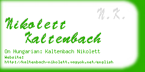 nikolett kaltenbach business card